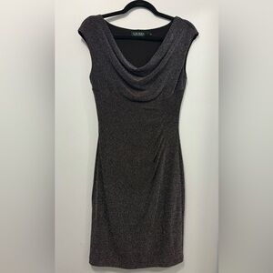 Ralph Lauren Black Cowl Neck Dress
